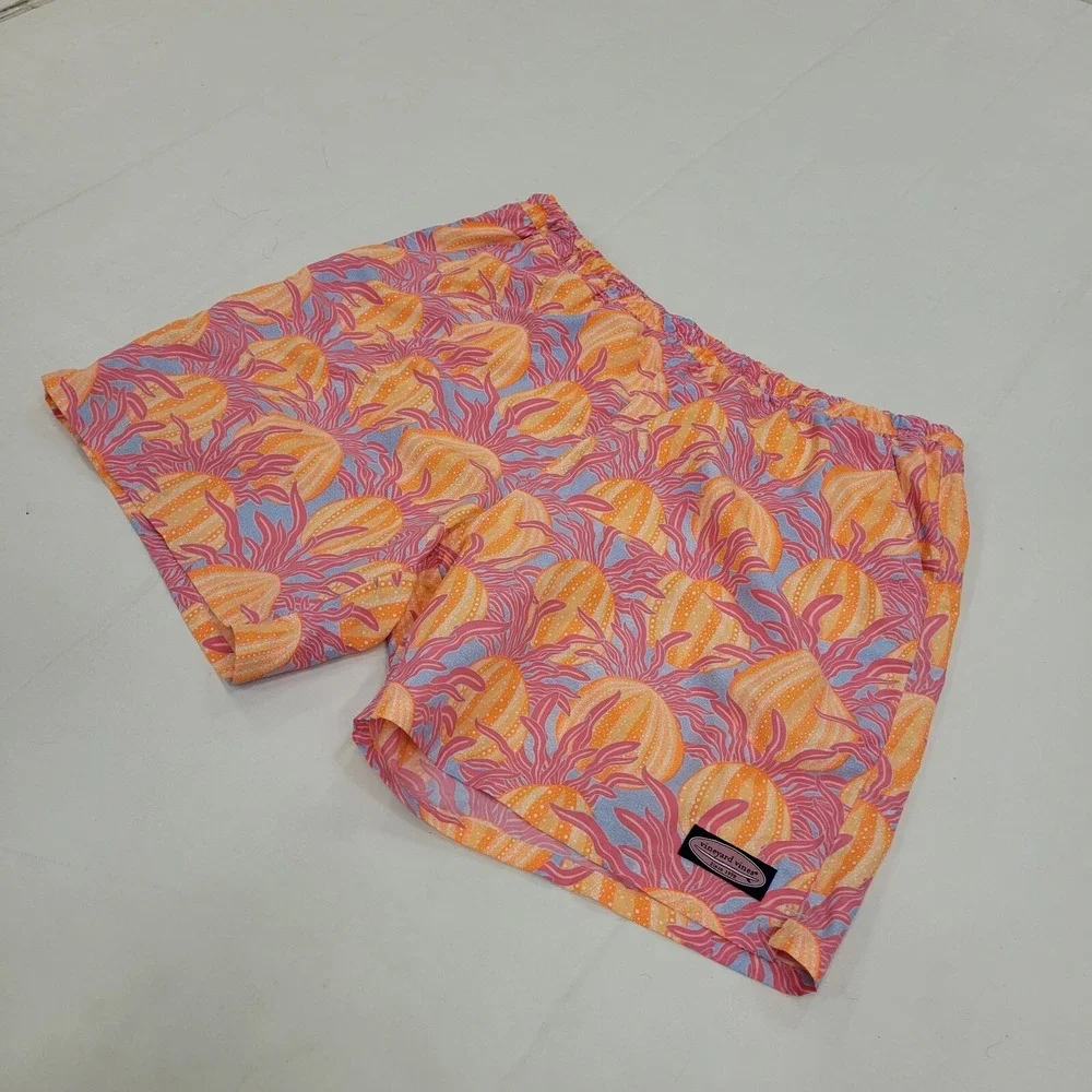 Vineyard Vines Chappy Swim Trunks Board Shorts Men's Sz XL All Over Print Urchin